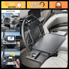 Large Car Steering Wheel Tray with Phone Holder - Back Seat Desk for SUVs, Truck