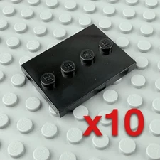 Lot of 10 Collectible Minifigure Base Plate Stands Black Tile