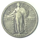1919 D 25c Standing Liberty Silver Quarter Denver