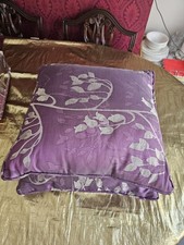 Pair of square large floral cushions