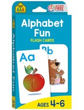 School Zone Alphabet Fun Flash Cards: 56 Cards, Preschool, Large