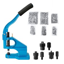 Grommet Tool Kit, Heavy Duty Eyelet  Rivet Press with 3 Dies and 1500 Pcs Gr...