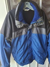 Columbia Sportswear Men's Bugaboo  Lg Jacket Blue Black Gray  Removable Liner