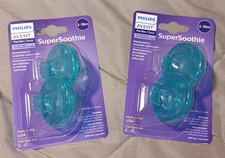 2 Packs of 2 Phillips Avent Super Soothie Pacifiers. NEW in packages