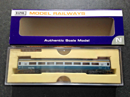Dapol Spur N Mk 3 Reisezugwagen blau grau First Class 11077 Inter City kostenloser UK-Versand | Condition: Used
