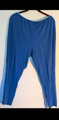 faded Glory! Women s Plus Size 2XL Blue Solid Ankle Leggings Stretch