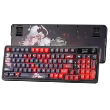 K719 Wireless Gasket Gaming Keyboard w/Hype Screen & Knob, 95 Keys Mechanical...