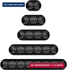 5 Pack Adhesive Cable Clips, Car Cord Holder Cable Clips, USB Charger Holders fo