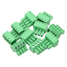 10PCS 4 Pin PCB Mount Screw Terminal Block Connectors 3.81mm/0.15 inch Pitch