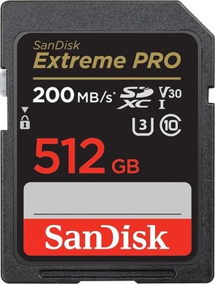 SanDisk Extreme PRO SDXC-Karte 512 GB bis zu 200 MB/s, UHS-I V30 U3 Neu & OVP.