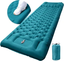 Inflatable Camping Sleeping Pad with Pillow, Extra Thickness 4 Inch Sleeping Mat