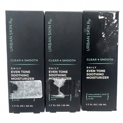 3 Urban Skin RX Men Daily Even Tone Soothing Moisturizer 1.7oz Sulfate Free