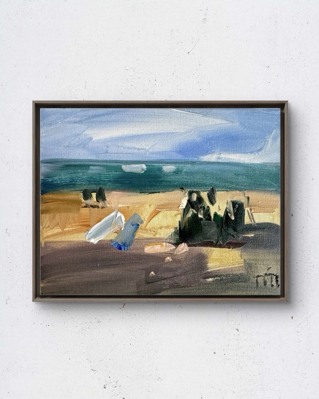 Lake Michigan No.10 10x8 Original Acrylic Landscape Painting Canvas Wall Decor