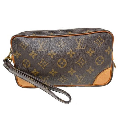 Best05 LOUIS VUITTON MARLY DRAGONNE PM CLUCTH BAG PURSE M51827 TH8909 NQ08440
