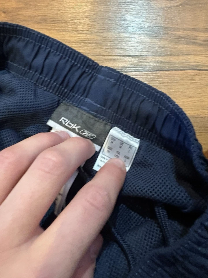 De Colección Reebok Conjunto de Traje de Pista Hombres Mediano Rompevientos Chaqueta Pantalones Calentamiento Forrado Azul Marino Foto 2 de 4