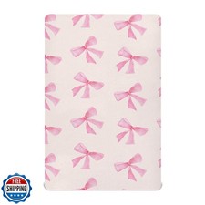 Burbuja Pink Bow Crib Sheet for Boys Girls, Fitted Crib Sheet 28 x 52 in for