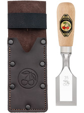 KIRSCHEN Kurzbeitel in Lederholster 35 mm mit Rotbuchenheft Stechbeitel 1158000