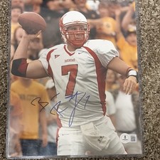 Ben Roethlisberger  Miami Autographed Football Photo Beckett Authenticated 