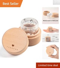Handcrafted Pet Ashes Urn - Heart Design with Transparent Acrylic Protection