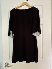 EUC - Chaps Black Dress Women Open Shoulder - Size Medium