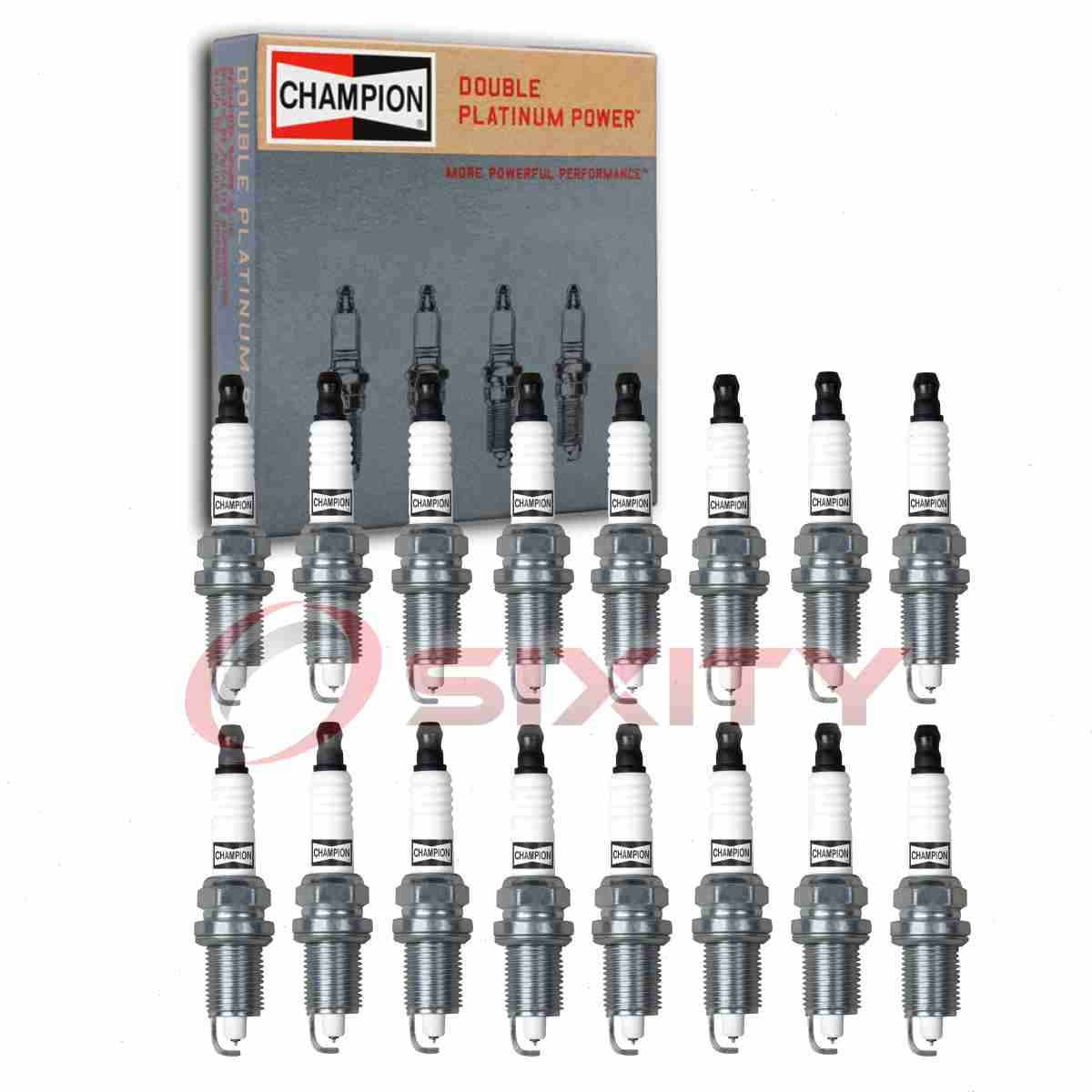 16 pc Champion Double Platinum Spark Plugs for 2003-2006 Mercedes-Benz CLK55 js