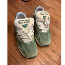 New Balance 993 Made in USA Green Chive Suede...