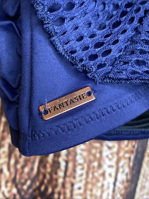 Maillot De Bain 1 Pièce Fantasie Marseille Bardot – Bleu, Taille 95E (44/46)