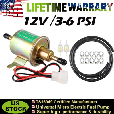 #ad 3 6psi Gas Diesel Inline Transfer Goss Low Pressure Electric Fuel Pumps 12V $23.99