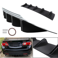 For VW Polo MK5 MK6 GTI 2015-18 Rear Bumper Diffuser Lip Splitter Shark 10 Fins