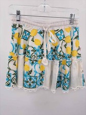 Minigonna usata Positano Couture bianca taglia unica lino pull on