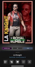 DIGITAL TOPPS WWE SLAM LA Knight SURVIVE & CONQUER 26 SUPER RARE PINK Read