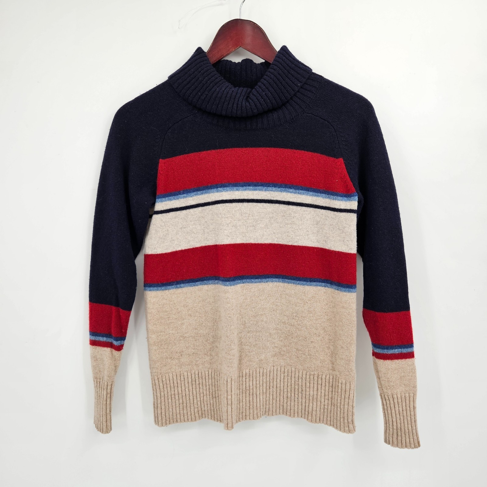 Pendleton Camp Striped Lambs Wool Turtleneck Swea… - image 3