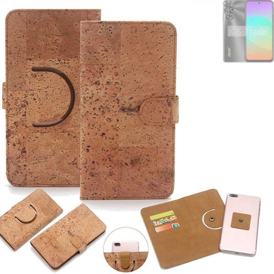 Schutz-Hülle für Acer Sospiro A61LX Wallet-Case aus Kork Schutzhülle Tasche