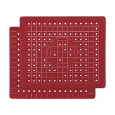 Red FastDraining Grid Kitchen Sink Protector Pad Dish Drying Mat 12x10 Inch