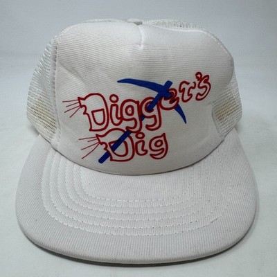 Vintage ''Diggers Dig'' Gold Diggers Miners Hat White Snapback