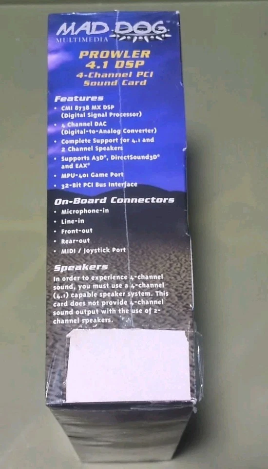 Mad Dog Prowler Multimedia 4.1 DSP   4-Channel PCI Sound Card -(NIP) - Image 2 of 4