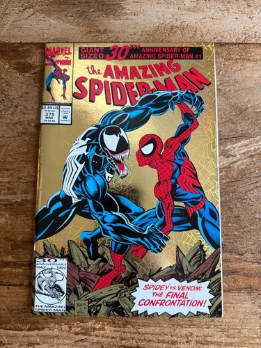 Amazing Spider-Man #375 Marvel 1993 1st App She-Venom Ann Weying Gold Cover ;