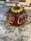Vintage Coca-Cola Tiffany Style Plastic Stained Glass Standing Lamp Shade Soda