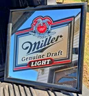 Vintage - 1992 Miller Genuine Draft Light Beer-Mirrored Sign 20x20 Bar Man-Cave
