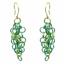 Giampouras 5001 ~ Anodized Colored Titanium Long Hook Earrings