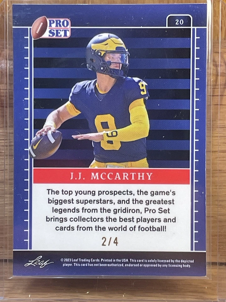 JJ McCarthy Numbered Pro Set Black Ice Crystal Numbered 2/4 - Image 2 of 2