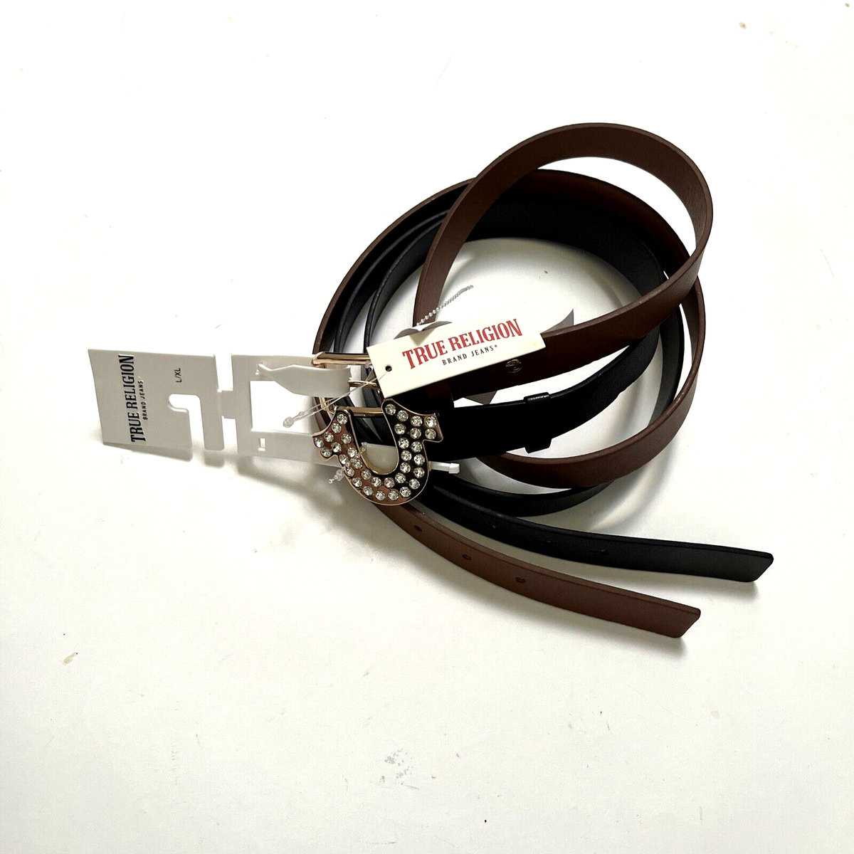 NWT Original 2pc TRUE RELIGION Belt Horseshoe Rhinestone  display picture 1