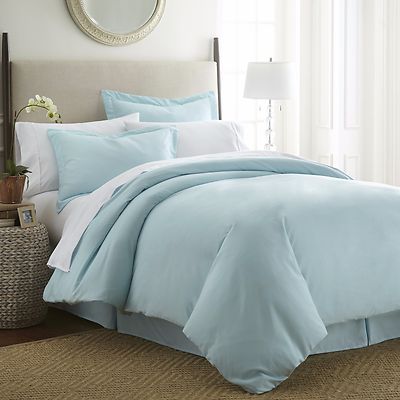 3 Piece Duvet Cover Set Kaycie Gray So Soft Collection Premium