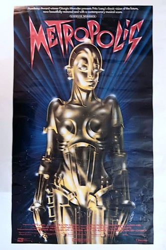 Vintage Rare 1984 Re-Release Fritz Lang's 1927 Metropolis Lithograph G Moroder - Bild 2 von 12