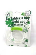 Women Girls St. Patrick's Day Green LIGHT UP BRACELET New