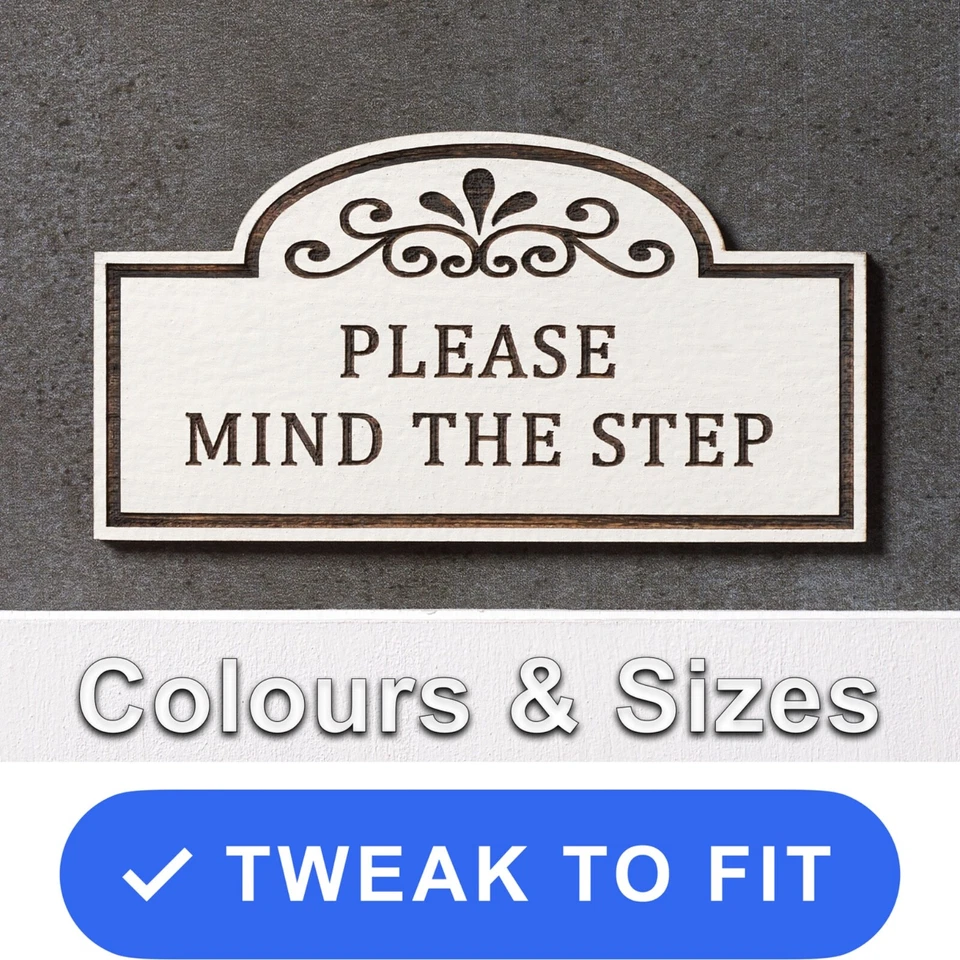Mind The Step Wall Sign, Please Watch Your Step Sign, Caution Stairs Door Plaque - Image 1 of 4