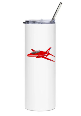 BAE Hawk 'Red Arrows' Stainless Steel Water Tumbler with straw - 20oz.