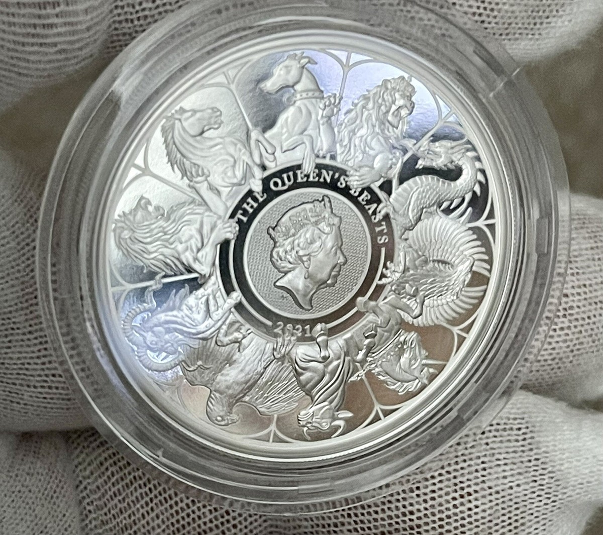 2021 UK Queen's Beasts　1オンス銀貨　NGCPF69 2021 Great Britain Queen's Beasts Completer 1 oz Silver