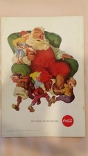 PUBLICITÉ IMPRIMÉE COCA-COLA COKE NOËL DEC 1960 NAT GEO LA PAUSE QUI RAFRAÎCHIT