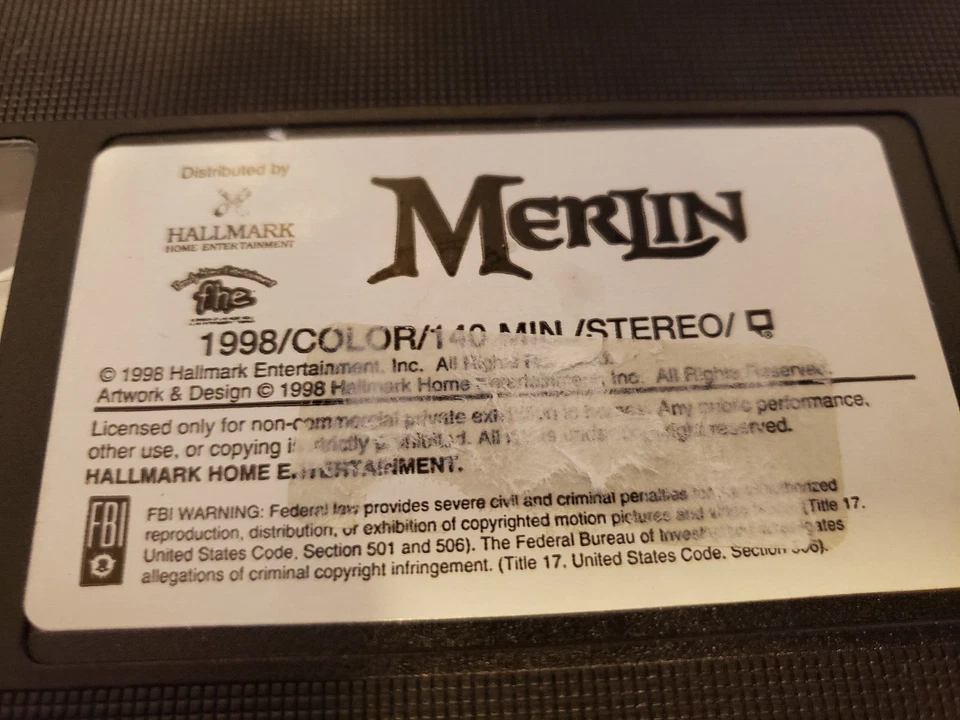 VHS Merlin The Most Magical Adventure of All Time Sam Neill John Gielgud - Image 2 of 4